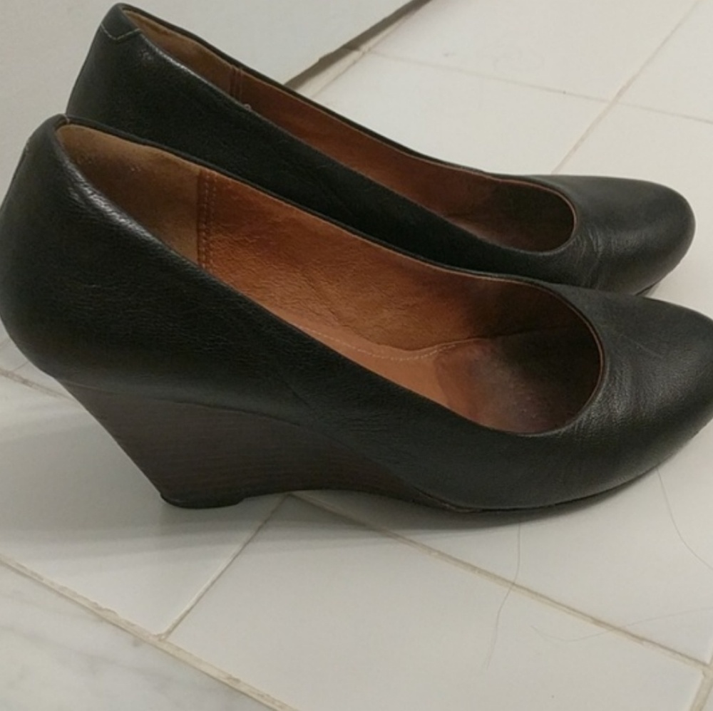 Leather Clarks Wedges